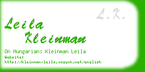leila kleinman business card
